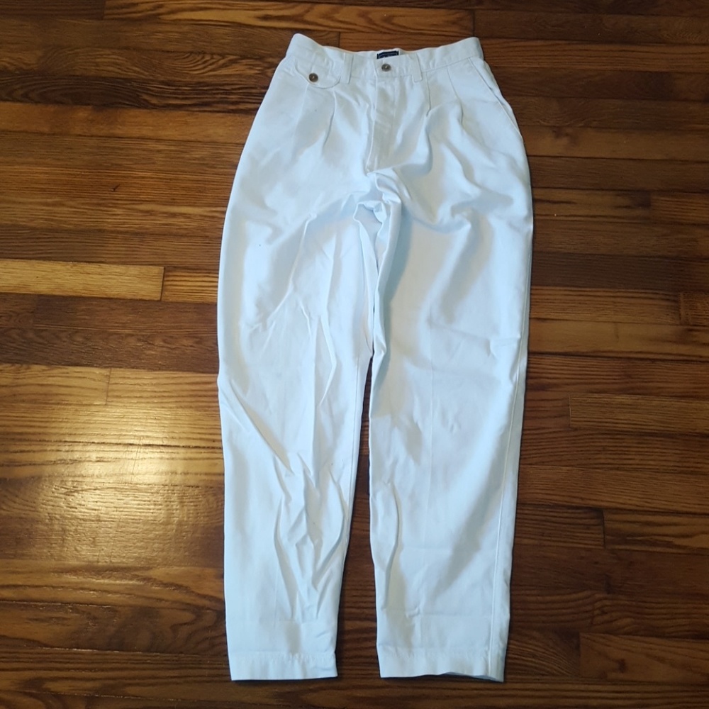 High-waisted Lee mom slacks in  white